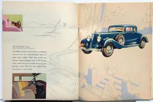 1933 Studebaker President Commander Six Speedway Model Color Sales Brochure Orig