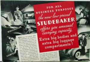 1936 Studebaker For All Business Purposes Sales Brochure Folder Original