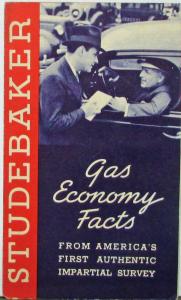 1937 Studebaker Gas Economy Facts Sales Brochure Folder Original