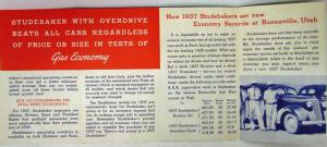 1937 Studebaker Gas Economy Facts Sales Brochure Folder Original