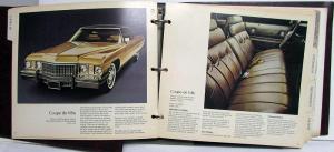 1973 Cadillac Dealer Album Salesmans Merchandising Guide Color & Trim Samples