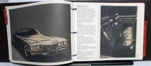 1972 Cadillac Dealer Data Book Sales Reference Guide Calais De Ville Fleetwood