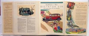 1929 Studebaker Dictator Six Regal Sedan Coupe Sales Brochure Folder Original