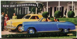 1947 Studebaker Champion Commander Color Sales Brochure Folder Original