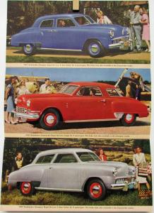 1947 Studebaker Champion Commander Color Sales Brochure Folder Original