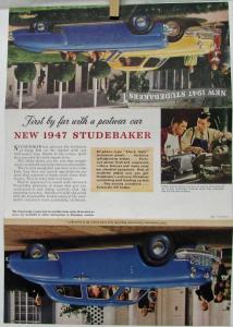 1947 Studebaker Champion Commander Color Sales Brochure Folder Original