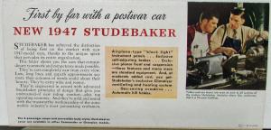 1947 Studebaker Champion Commander Color Sales Brochure Folder Original