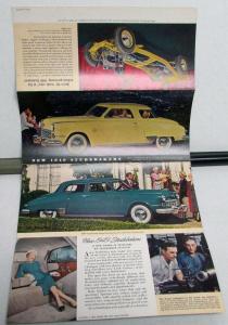 1949 Studebaker Champion Commander Regal De Luxe Sales Brochure Folder Original