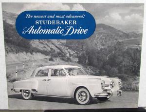 1950 Studebaker Automatic Drive Sales Brochure Folder Original