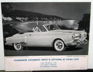 1950 Studebaker Automatic Drive Sales Brochure Folder Original