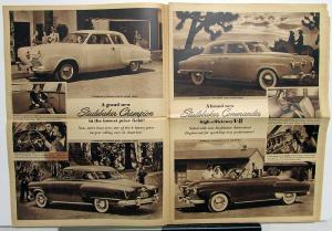 1951 Studebaker Champion Deluxe Commander Land Cruiser Large Brochure Original