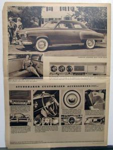 1951 Studebaker Champion Deluxe Commander Land Cruiser Large Brochure Original