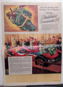 1952 Studebaker Champion Commander V8 Land Cruiser Sales Brochure Large Original