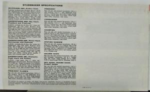 1956 Studebaker Sales Folder Poster Hawk Wagon President Commander Champion