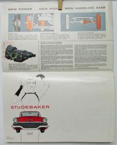 1957 Studebaker President Commander Champion Hawk Wagon Sales Folder Poster Orig