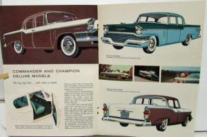 1957 Studebaker Brochure President Commander Champion Deluxe Custom Wagon Hawk