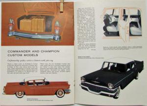 1957 Studebaker Brochure President Commander Champion Deluxe Custom Wagon Hawk