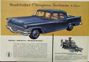 1957 Studebaker Champion Scotsman 4 Door Color Data Sheet Original