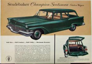 1957 Studebaker Champion Scotsman Station Wagon Color Data Sheet Original