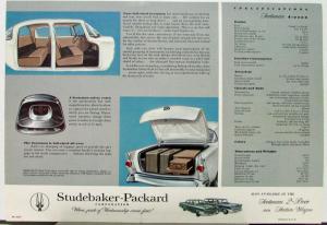 1958 Studebaker Scotsman 4 Door Sedan Color Data Sheet Original