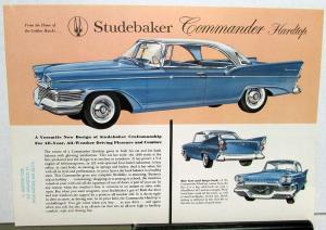 1958 Studebaker Commander Hardtop Color Data Sheet Original