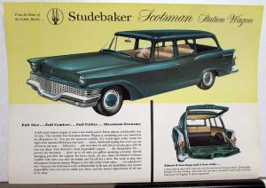 1958 Studebaker Scotsman Station Wagon Color Data Sheet Original