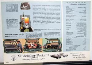 1958 Studebaker Scotsman Station Wagon Color Data Sheet Original