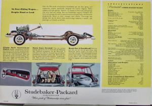 1958 Studebaker Provincial 4 Door Station Wagon Color Data Sheet Original