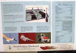 1958 Studebaker Packard Sedan Color Data Sheet Original