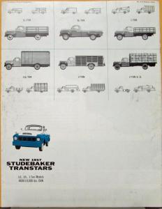 1957 Studebaker Transtars Trucks Sales Brochure Folder Original