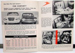 1960 Studebaker Lark Comparison Sales Brochure Corvair Falcon Valiant Rambler