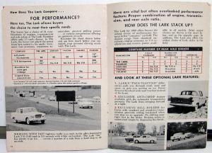 1960 Studebaker Lark Comparison Sales Brochure Corvair Falcon Valiant Rambler