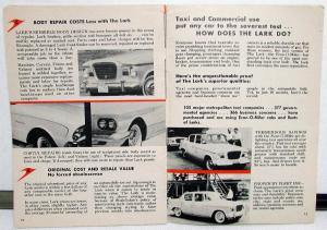 1960 Studebaker Lark Comparison Sales Brochure Corvair Falcon Valiant Rambler