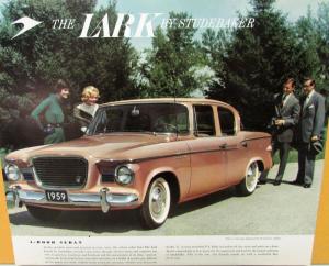 1959 Studebaker Lark 4 Door Sedan Color Data Sheet Original