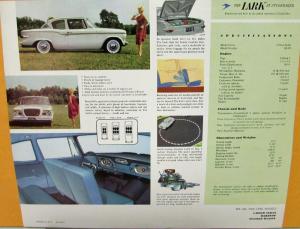 1959 Studebaker Lark 2 Door Sedan Color  Data Sheet Original