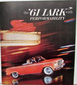 1961 Studebaker Lark Extra Large Color Sales Brochure Orig With Performability