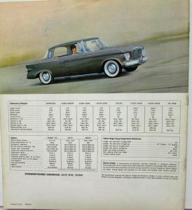 1961 Studebaker Lark Extra Large Color Sales Brochure Orig With Performability