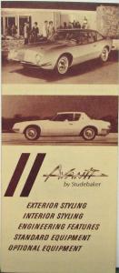 1963 Studebaker Avanti II Styling Equipment Chassis Specs Sales Folder Original