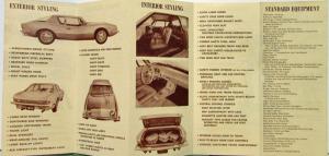 1963 Studebaker Avanti II Styling Equipment Chassis Specs Sales Folder Original