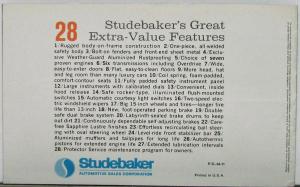 1964 Studebaker Brochure Lark Wagonaire Daytona Cruiser Avanti Gran Turismo Hawk