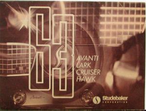 1963 Studebaker Sales Folder Avanti Lark Cruiser Hawk Original