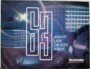 1963 Studebaker Avanti Lark Cruiser Hawk Color Sales Brochure Original