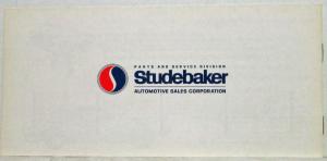 1964 Studebaker Avanti Accessories Original Sales Brochure