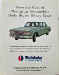 1965 Studebaker Cruiser Daytona Wagonaire Commander  Sales Brochure Original