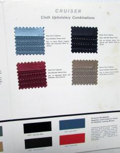 1965 1966 Studebaker Upholstery Vinyl Cloth Paint Chips Decor Sales Folder Orig