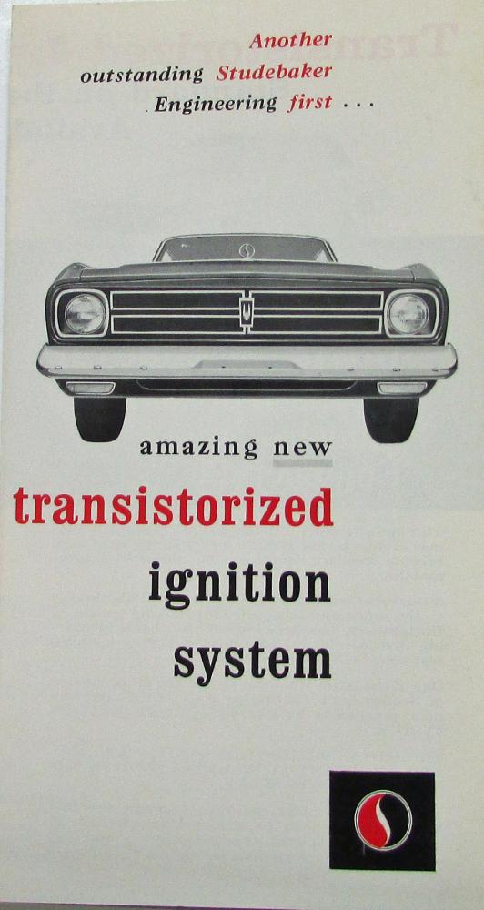 1965 1966 Studebaker Daytona Transistorized Ignition System Sales Folder Orig