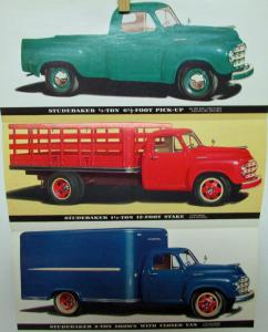 1950 Studebaker Truck 1 3/4 Ton 8 Ft Pickup 1 Ton 9 Ft Stake Sales Folder Orig