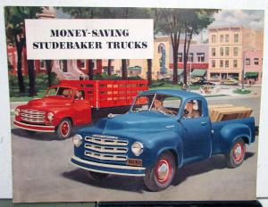 1950 Studebaker 1/2 To 2 Ton Trucks R Models Color Sales Brochure Orig