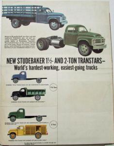 1956 Studebaker Transtar 1 1/2 & 2 Ton Truck 2E28 & 2E38 Model Sale Folder Orig