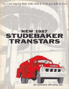 1957 Studebaker Transtars 1 1/2- 2- 2HD- Ton Trucks 3E28 3E38 3E40 Sales Folder